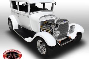 1928 Ford Model A Street Rod Steel Sedan Sweet Rare WOW