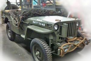 19443 Fully Restored D-Day Jeep Radio Equipped WW2 Uniform and Trailer Photo