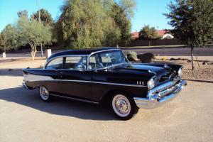 1957 BLACK AND BEAUTIFUL CHEVY