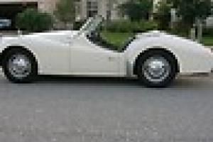 1959 Triumph Tr3- A Roadster, White, Very Good condition Classic Vintage Photo