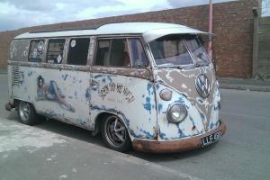  VW volkswagen camper van split screen ratlook air ride slammed 1966 