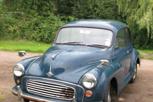  Classic Motor Car MORRIS MINOR 1000 Saloon Restoration Project Blue  Photo