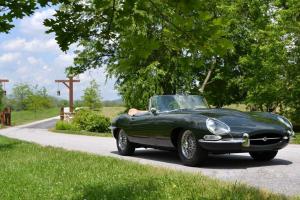 STUNNING 1964 Series 1 Jaguar XKE OTS Roadster Green with Biscuit interior Photo