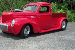 1941 WILLYS PRO STREET PICK UP TRUCK 350 DUAL CARBS TILT NOSE NICE DRIVER NR Photo