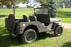 Willys : CJ-2 DONE IN MILITARY TRIM BY OWNER