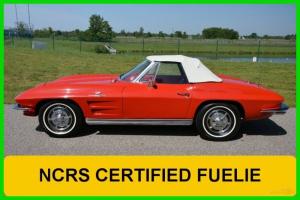 1963 Chevrolet Corvette Convertible FUELIE NCRS Awarded