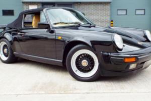 1985 Porsche 911 3.2 Carrera Black Convertible Rare BBS Alloys Great Example! Photo