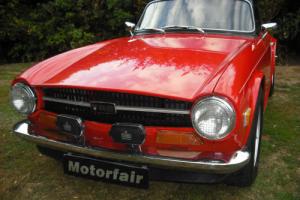 1971 Triumph TR6 Overdrive, Mohair roof, Photographic restoration,Pimento Red Photo