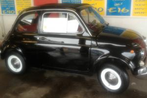 1968 FIAT 500 BLACK WITH RED INTERIOR. BEAUTIFUL CAR AND DELIVERY SERVICE OFFER Photo