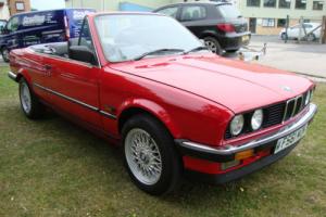 BMW 320 2.0 i red classic convertible bbs style alloys, full leather, Photo