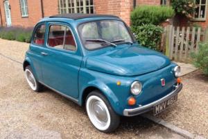 Classic Fiat 500. Beautiful car. 12 months mot tax exempt. Blu turchese Photo