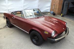 FIAT 124 1.8 SPIDER CONVERTIBLE 5 SPEED LHD(1977) RED RUST FREE RESTORATION CAR!