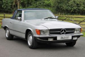 Classic Mercedes-Benz R107 280 SL (1981) Astral Silver with Blue Sports Check Photo