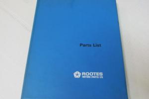 ROOTERS MOTORS PARTS LIST FOR THE NEW HILLMAN MINX AND SINGER GAZELLE  1967