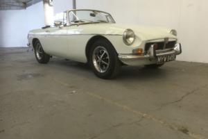 1972 MGB Roadster Finished in Glacier White with Black Leather Int 12 Mnth MOT