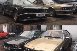 PAIR OF BMW 635CSI AUTOMATIC BARN FIND SPARES OR REPAIR starts and drives PX