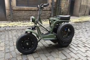 Unique WW2 US Airborne Inspired Scooter LML Vespa with Trailer.