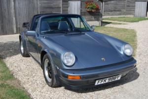 PORSCHE 911SC Targa, Slate Blue Met, Leather, Fuchs, Spoilers, History, CofA Photo