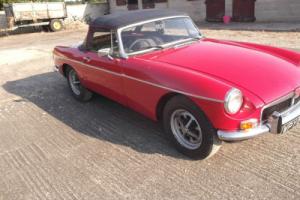 MGB GT ROADSTER RED 1971 CHROME BUMPER LAST OWNER 30YEARS Photo