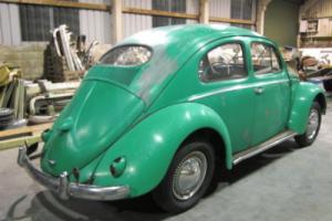 1955 VW Oval beetle. Early heart tail light grooved door model. Great project