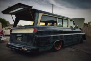 1965 chevy c10 suburban wagon bagged notched v8 registered daily driver hot rod