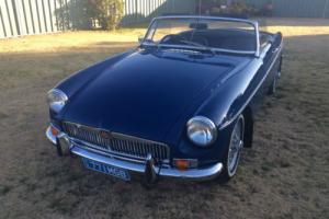 MGB Roadster MED Blue With Black Trim Last OF THE Chrome Override Bumper BAR Photo