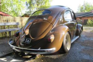 Slammed oval window rag top Volkswagen Beetle...VERY COOL!!