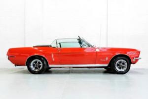 Classic LHD 1968 Ford Mustang 5.0 GT V8 Red Convertible American Muscle Car Hist Photo