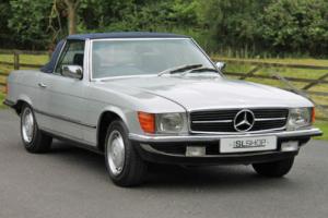 Mercedes-Benz R107 280 SL (1981) Astral Silver with Blue Sports Check Photo
