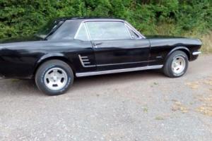 1966 FORD MUSTANG COUPE UK REGISTERED 4 SPEED MANUAL 3.3 ENGINE BLACK NO RESERVE