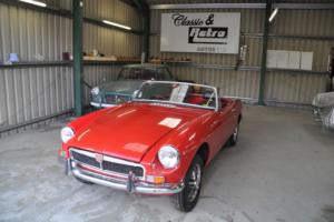 1972 CHROME BUMPER MG MGB ROADSTER, UNFINISHED PROJECT IN RED, TAX EXEMPT