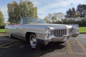 1965 CADILLAC DEVILLE CONVERTIBLE SILVER/RED OUTSTANDING CONDITION Photo