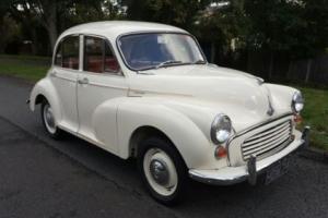 Morris Minor four door saloon. Totally rebuilt and ready for its new owner. Photo