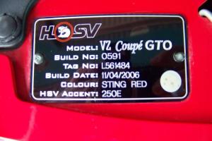 2006 VZ HSV GTO COUPE