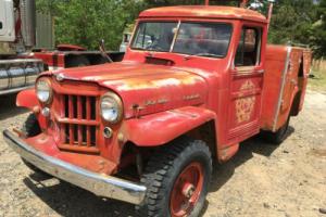 VERY RARE WILLYS JEEP FIRE TRUCK 1955  8700 ORIGINAL MILES ,  COLLECTABLE GEM . Photo