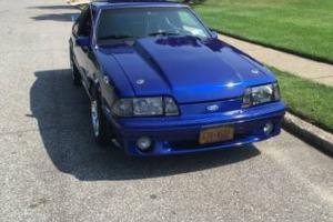 1991 Ford Mustang blue Photo