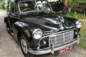 Original 1954 Morris Minor Sedan. 46,000 miles from new. Factory Black. Red Trim