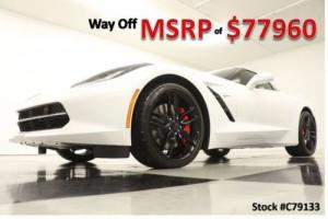 2017 Chevrolet Corvette MSRP$77960 Z51 3LT GPS Leather Arctic White Coupe Photo