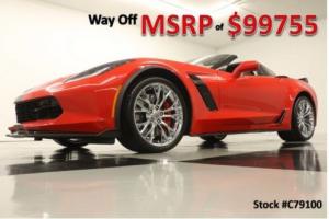 2017 Chevrolet Corvette MSRP$99755 Z06 2LZ GPS Supercharged Leather Red Coupe