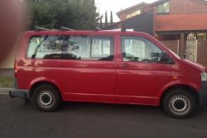 2005 VW TRANSPORTER TURBO DIESEL 8 SEATER MAROON WITH BOOKS Photo