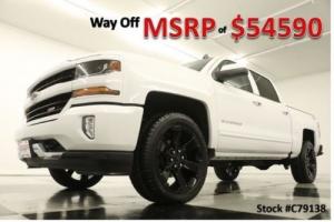 2017 Chevrolet Silverado 1500 MSRP$54950 4X4 2LT Z71 GPS Leather White Crew 4WD Photo