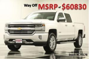 2017 Chevrolet Silverado 1500 MSRP$60830 4X4 High Country 6.2L Sunroof White Crew 4WD