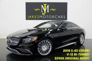 2016 Mercedes-Benz S-Class S65 AMG V12 BI-TURBO Coupe ($240K MSRP)....($50,000 OFF NEW!)