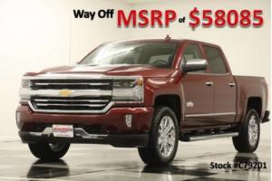 2017 Chevrolet Silverado 1500 MSRP$58085 4X4 High Country Sunroof Red Crew
