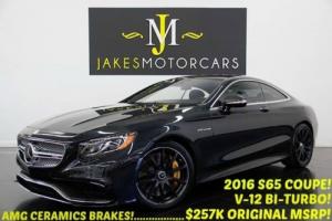 2016 Mercedes-Benz S-Class S65 AMG V12 BI-TURBO Coupe ($257K MSRP)....($68,000 OFF NEW!)...