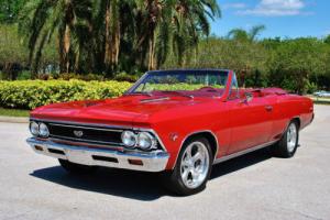 1966 Chevrolet Chevelle Convertible 427 4-Speed Triple Red! Must See! Photo