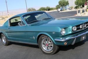 1965 Ford Mustang 2+2 FASTBACK 289 A CODE! AC! TWILIGHT TURQUOISE! Photo