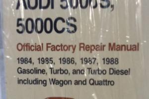 Audi 5000S/ 5000CS Manual 1984-1988 for Sale