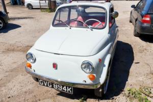 Fiat 500 L 1972 8400 Miles White LHD Rebuilt 600 Engine with 3 Syncro Gear Box