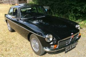 MGB GT 1978, Chrome bumper conversion, finished in Black with Leather seats.